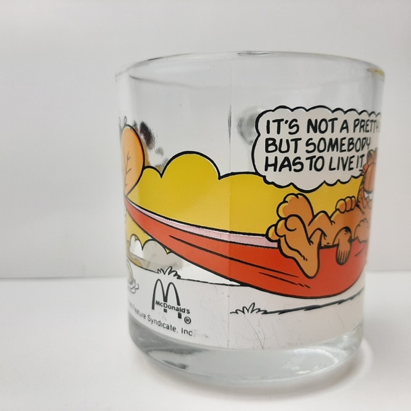 🍒 Vintage Garfield McDonalds Promotional Mug Glass Coffee Cup - Picture 9 of 12